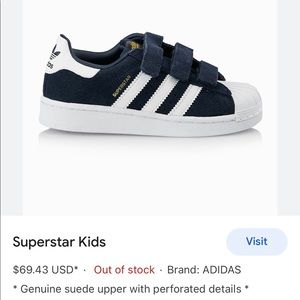 Adidas kids superstar shoe